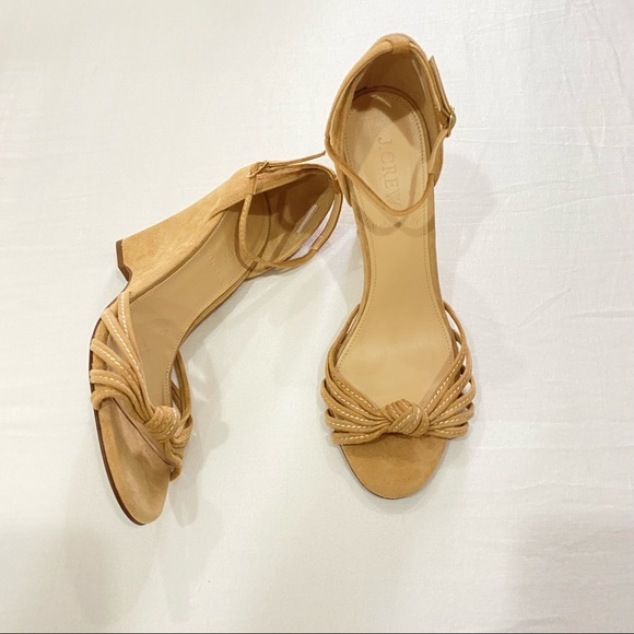 J. Crew Shoes - NWOB J.Crew Ready or Knot Ankle Strap Suede Wedge